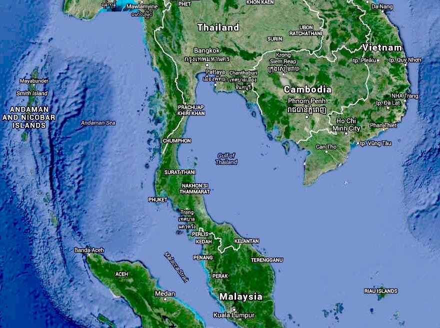 gulf of thailand map Gulf Of Thailand Siam gulf of thailand map