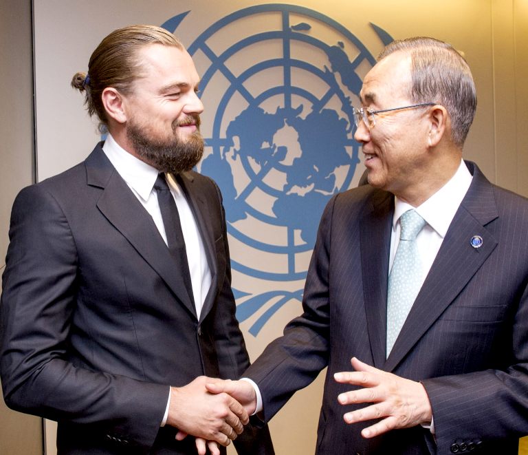 Leonardo di Caprio at the UN summit on climate change