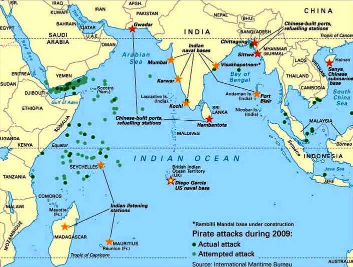 indian ocean islands map