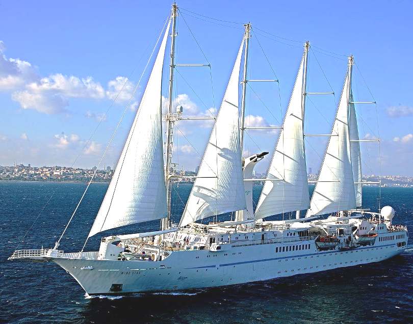 Wind Star, sail assisted cruise liner