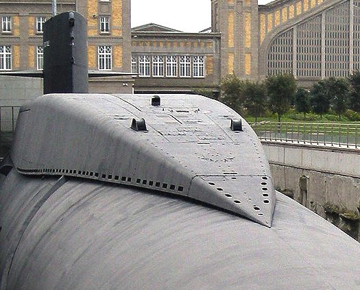 Ballast tank vents on a submarine