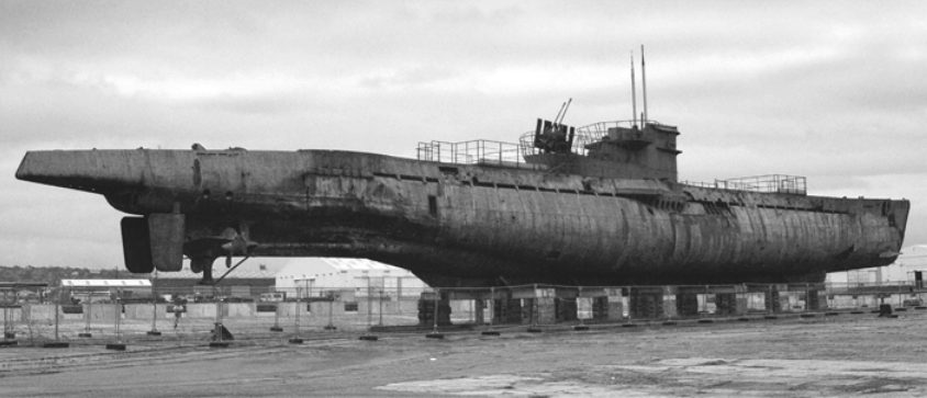 German U Boat on display at the Birkenhead docks