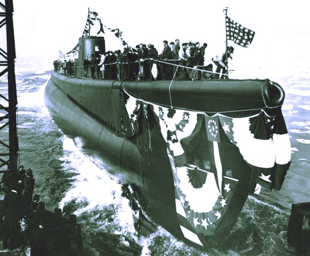 USS Bluefish, US Navy world war two submarine launch 1943